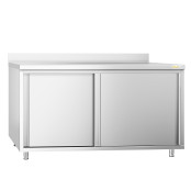 Meuble bas inox 1800 x 700 mm adossée PREMIUM / GOLDINOX