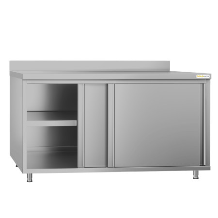 Meuble bas inox 1800 x 700 mm adossée ECO / GOLDINOX