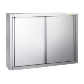 Placard mural inox 1000 x 400 mm / Hauteur 1000 mm avec portes coulissantes PREMIUM / GOLDINOX