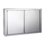 Placard mural inox 1200 x 400 mm / Hauteur 1000 mm avec portes coulissantes PREMIUM / GOLDINOX