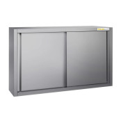 Placard mural inox 1200 x 400 mm / Hauteur 800 mm avec portes coulissantes ECO / GOLDINOX