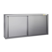 Placard mural inox 2000 x 400 mm / Hauteur 800 mm avec portes coulissantes ECO / GOLDINOX