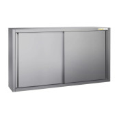 Placard mural inox 1500 x 400 mm / Hauteur 1000 mm avec portes coulissantes ECO / GOLDINOX