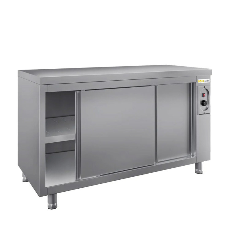 Meuble bas inox chauffant 1400 x 600 mm ECO / GOLDINOX