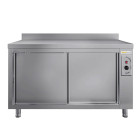 Meuble bas inox chauffant 1500 x 600 mm adossée ECO / GOLDINOX