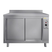 Meuble bas inox chauffant 1000 x 700 mm adossée ECO / GOLDINOX