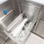 Meuble bas inox 500 x 600 mm avec 2 tiroirs PREMIUM / GOLDINOX