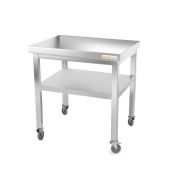 Table inox 600 x 500 mm sur roulettes / GOLDINOX