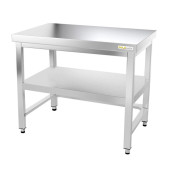 Table inox 1000 x 500 mm avec renfort / GOLDINOX