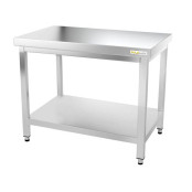 Table inox 1200 x 500 mm avec renfort / GOLDINOX