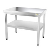 Table inox 1200 x 500 mm avec renfort / GOLDINOX