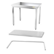 Table inox 1200 x 500 mm avec renfort / GOLDINOX