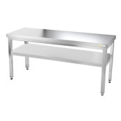 Table inox 2000 x 600 mm avec renfort PREMIUM / GOLDINOX