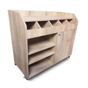 Desserte de service professionnelle en bois Chêne clair PREMIUM - GOLDINOX