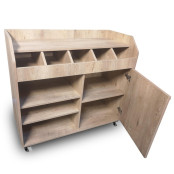 Desserte de service professionnelle en bois Chêne clair PREMIUM - GOLDINOX
