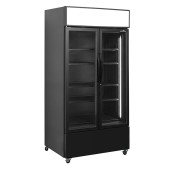 Armoire à boissons 460 Litres sur roulettes Full Black PREMIUM - GOLDINOX