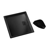 15 plateaux de service avec porte sandwich/kebab (Noir) - PLATOOFLEX