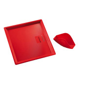 Kit complet de 15 plateaux + 15 pinces porte-sandwich - ROUGE