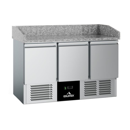 Meuble à pizza réfrigéré 3 portes compact PREMIUM - GOLDINOX