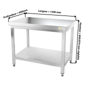Table inox 1200 x 600 mm ECO / GOLDINOX