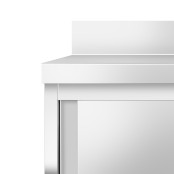 Meuble bas inox 2000 x 600 mm adossé PREMIUM FLEX / GOLDINOX