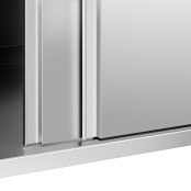 Meuble bas inox 2000 x 600 mm adossé PREMIUM FLEX / GOLDINOX