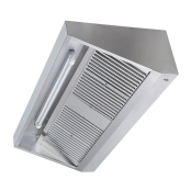 Hotte murale sans moteur 1600x700x450 mm avec éclairage, filtre et robinet de vidange PREMIUM / GOLDINOX