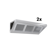 Hotte murale sans moteur 2700 x 900 x 400 mm avec éclairage, filtre et robinet de vidange PREMIUM / GOLDINOX
