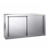 Placard mural inox 1000 x 400 mm / Hauteur 650 mm avec portes coulissantes PREMIUM / GOLDINOX