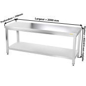 Table inox 2000 x 700 mm ECO / GOLDINOX 