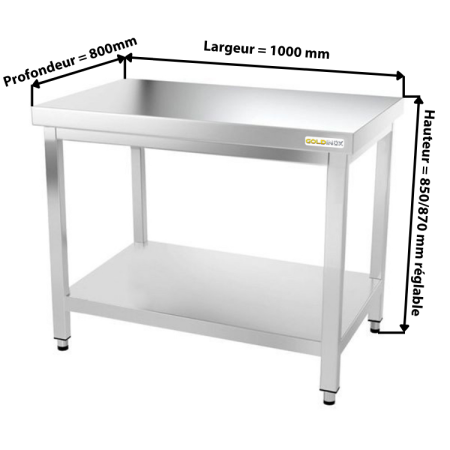 Table inox 1000 x 800 mm / GOLDINOX