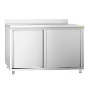Meuble bas inox 1400 x 600 mm adossé PREMIUM / GOLDINOX