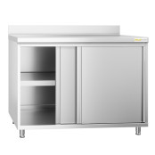 Meuble bas inox 1000 x 600 mm adossé PREMIUM / GOLDINOX