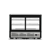 Vitrine réfrigérée positive de comptoir noire 160 Litres - GOLDINOX