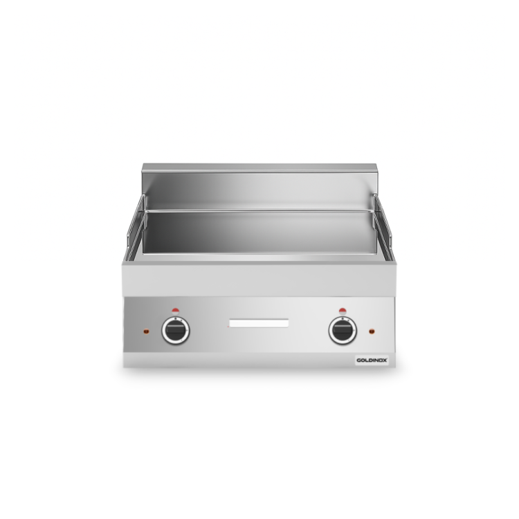 Plaque de cuisson électrique 700 mm lisse chromée (9 kW) à poser PREMIUM / GOLDINOX