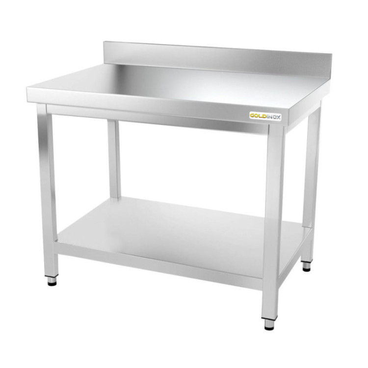 Table inox 1000 x 600 mm adossée ECO / GOLDINOX