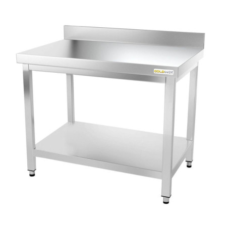 Table inox 1200 x 600 mm adossée / GOLDINOX