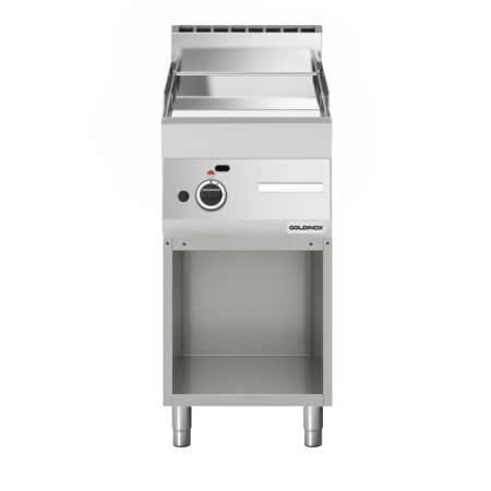 Plaque de cuisson à gaz 400 mm lisse chromée (5,7 kw) à poser PREMIUM / GOLDINOX