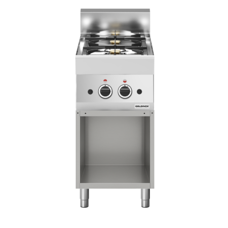 Cuisinière à gaz 2 brûleurs (8,6 kW) sur pieds PREMIUM / GOLDINOX