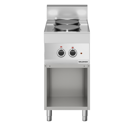 Cuisinière électrique 2 plaques rondes (5,2 kW) sur pieds PREMIUM / GOLDINOX