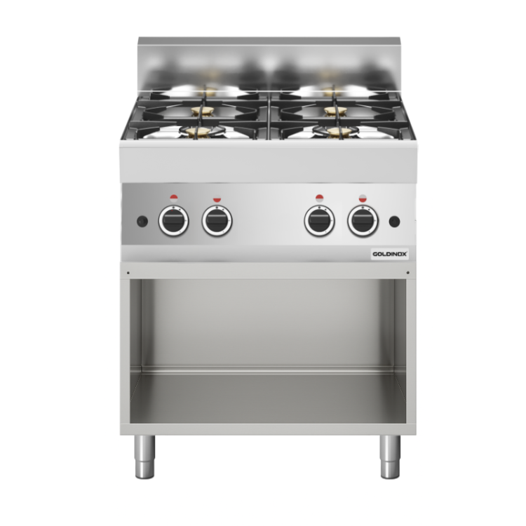 Cuisinière à gaz 4 brûleurs (17,2 kW) à poser PREMIUM / GOLDINOX