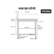 Table inox 1500 x 600 mm adossée PREMIUM / GOLDINOX