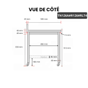 Table inox 1200 x 600 mm adossée avec renfort sur roulettes / GOLDINOX Table inox 1200 x 600 mm adossée avec renfort sur roulettes / GOLDINOX