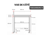 Table inox 800 x 500 mm adossée avec renfort sur roulettes / GOLDINOX Table inox 800 x 500 mm adossée avec renfort sur roulettes / GOLDINOX