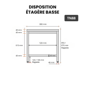 Table inox 800 x 800 mm / GOLDINOX 