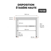 Table inox 1000 x 800 mm / GOLDINOX