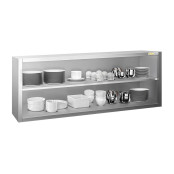 Placard mural inox 1800x400 mm - Hauteur 650 mm ouvert PREMIUM - GOLDINOX