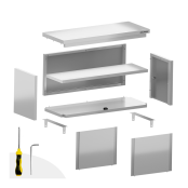 Meuble bas inox 2000 x 800 mm PREMIUM / GOLDINOX