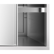 Meuble bas inox 1600 x 600 mm adossé sur roulettes PREMIUM / GOLDINOX