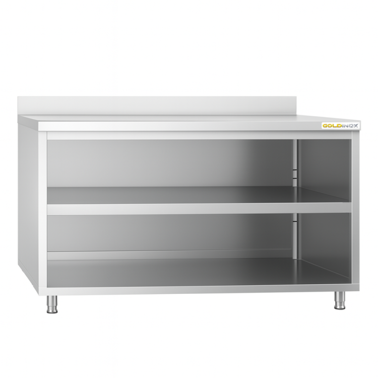 Meuble bas inox 2000 x 600 mm adossé PREMIUM FLEX / GOLDINOX